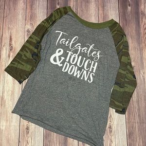 Tailgate & Touchdowns - 3/4 Length Long Sleeve T-Shirt